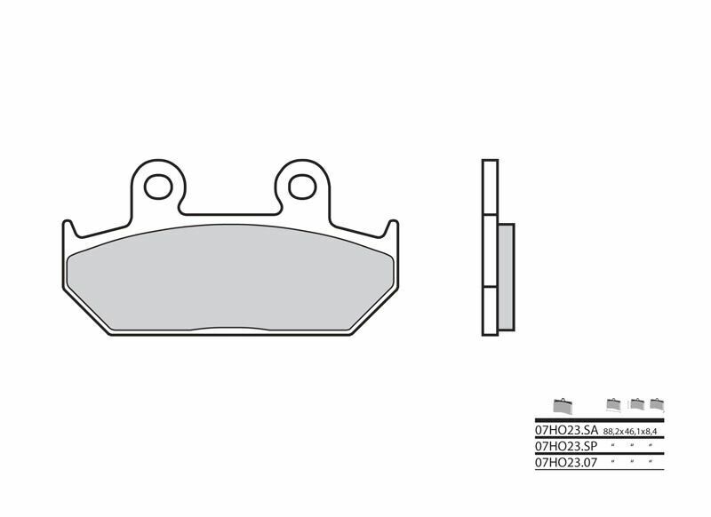 BREMBO Remblokken, voor de moto, Road Organisch 07HO2307