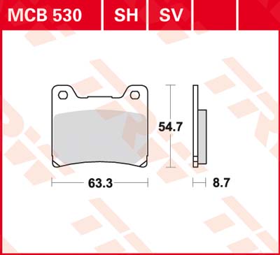 Trw Jeu De Plaquettes De Frein Mcb530 - Image 3