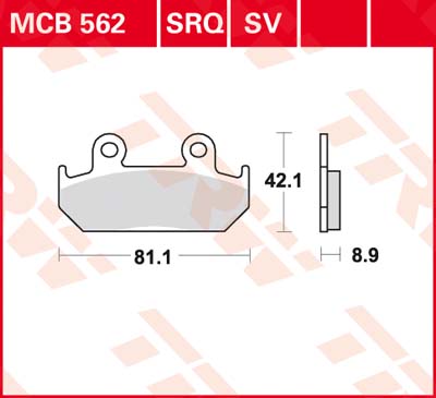 TRW Remblokken, en remschoenen voor de moto, MCB562 Allround organisch