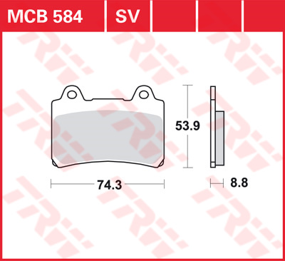 Trw Jeu De Plaquettes De Frein Mcb584sv - Image 4
