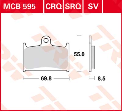 TRW Remblokken, en remschoenen voor de moto, MCB595SV Sinter street