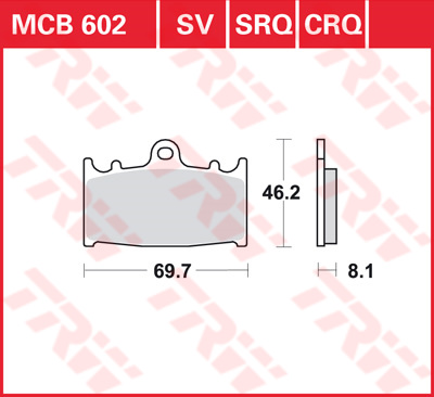 TRW Remblokken, en remschoenen voor de moto, MCB602CRQ Hyper carbon