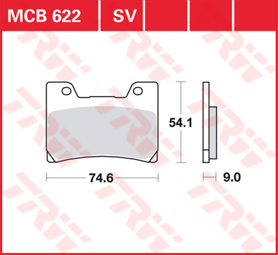 TRW Remblokken, en remschoenen voor de moto, MCB622 Allround organisch