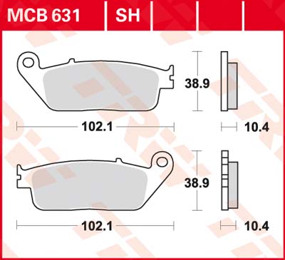 Plaquettes de Frein TRW - métal fritté - MCB631SH - Image 4