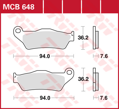 Trw Jeu De Plaquettes De Frein Mcb648 - Image 3