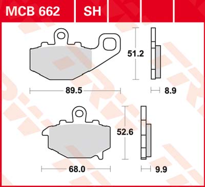 Plaquettes de frein MCB662SH TRW pour KAWASAKI Z NINJA - Image 4