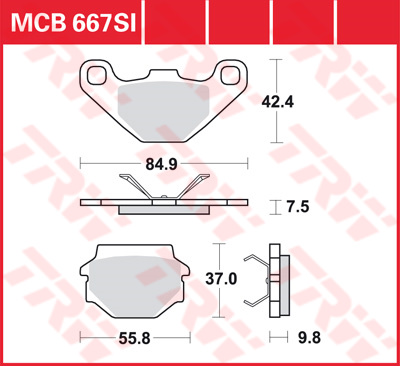 Trw Jeu De Plaquettes De Frein Mcb667lf - Image 4