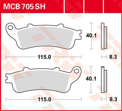 Trw Jeu De Plaquettes De Frein Mcb705sh - Image 4