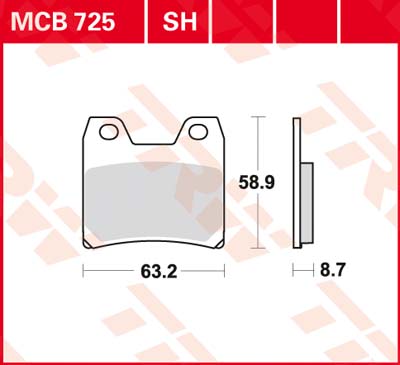 Trw Jeu De Plaquettes De Frein Mcb725sh - Image 3
