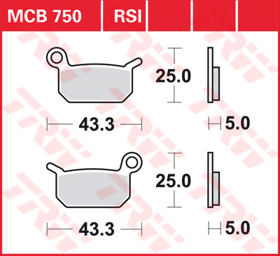 Trw Jeu De Plaquettes De Frein Mcb750 - Image 5