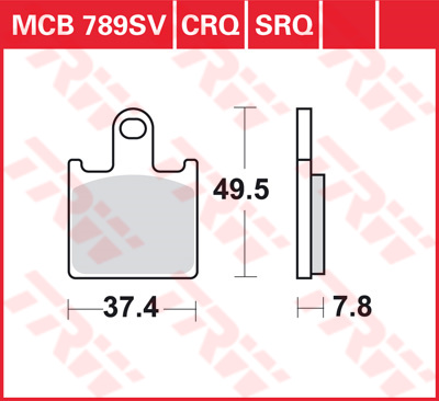 TRW Remblokken, en remschoenen voor de moto, MCB789CRQ Hyper carbon