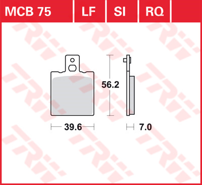 Trw Jeu De Plaquettes De Frein Mcb75 - Image 3