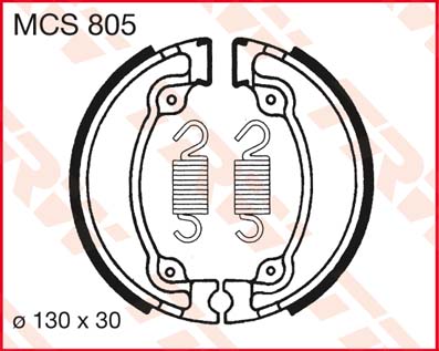 TRW Mâchoires de freins, Plaquettes et frein moto, MCS805