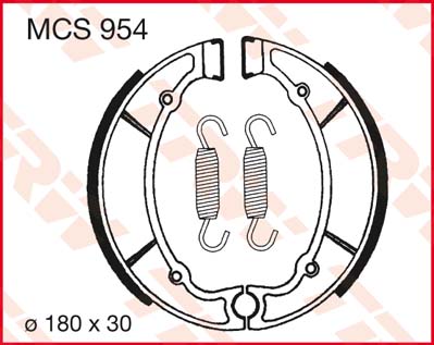 Trw Mâchoires De Freins, Plaquettes Et Frein Moto, Mcs954