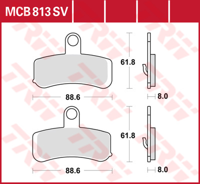 Trw Jeu De Plaquettes De Frein Mcb813sv - Image 4