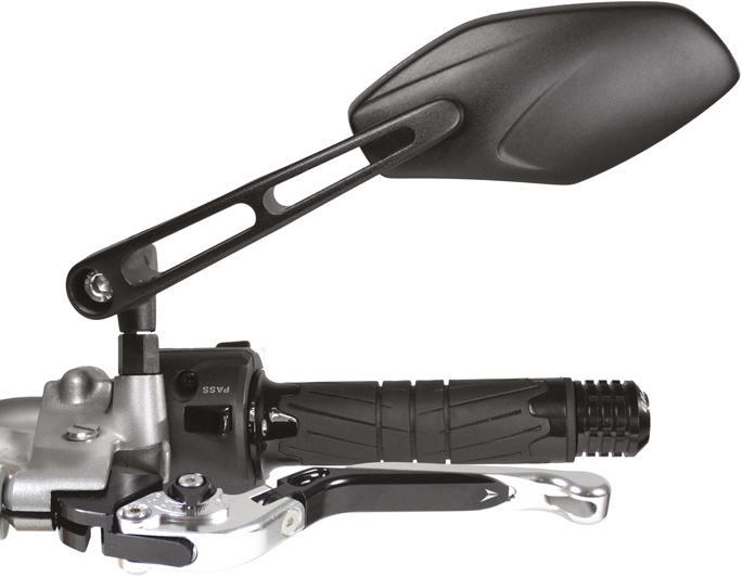 CHAFT Naughty MX Zwart, Spiegels voor de moto, (links)