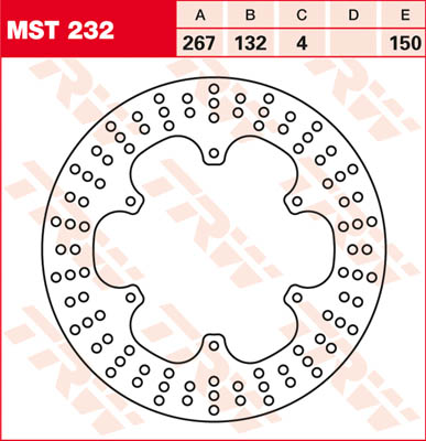 TRW Remschijf, remschijven voor de moto, MST232