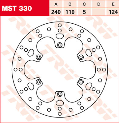 TRW Remschijf, remschijven voor de moto, MST330