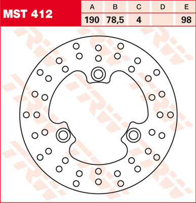 TRW Remschijf, remschijven voor de moto, MST412