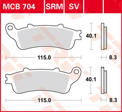 Trw Kit De Plaquettes De Frein, Frein À Disque Mcb704srm - Image 4