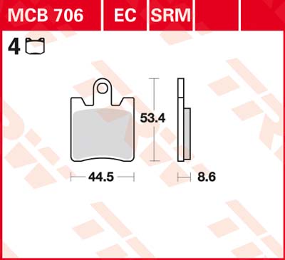 Trw Kit De Plaquettes De Frein, Frein À Disque Mcb706srm - Image 4