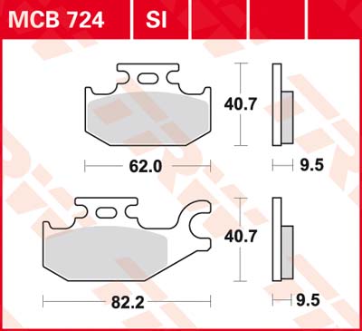 Trw Jeu De Plaquettes De Frein Mcb724lf - Image 3