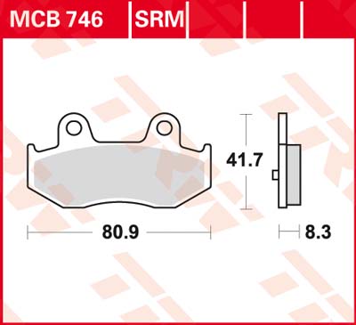 Plaquettes de frein MCB746SRM TRW - Image 5