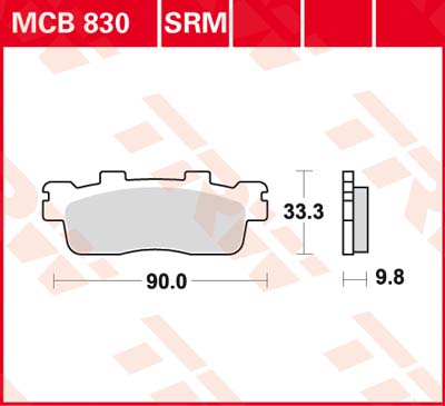 Trw Jeu De Plaquettes De Frein Mcb830srm - Image 4