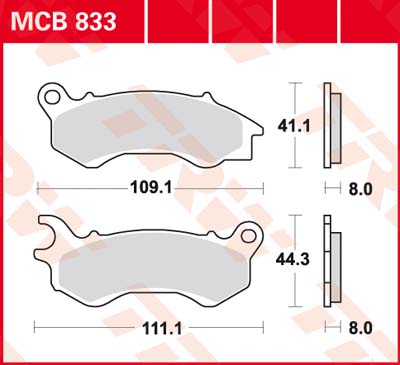 Plaquettes de Frein TRW - Organique - MCB833 - Image 4