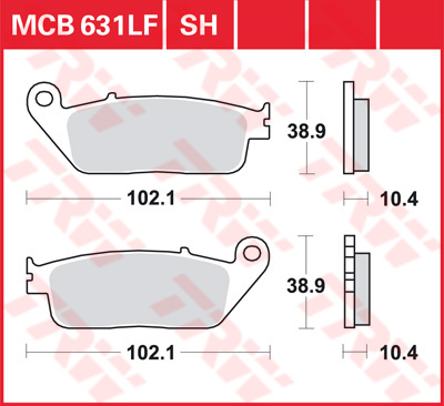 Trw Jeu De Plaquettes De Frein Mcb631srm - Image 3