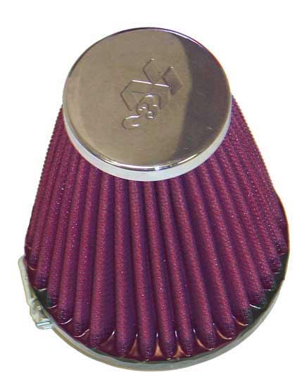 K&N Luchtfilter universeel verchroomd, Universele luchtfilters voor de moto, RC-1920