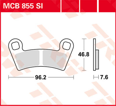 Trw Jeu De Plaquettes De Frein Mcb855si - Image 3