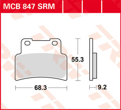 TRW Remblokken, en remschoenen voor de moto, MCB847SRM Sinter maxi scooter