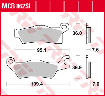 Plaquettes de frein MCB862SI TRW - Image 4