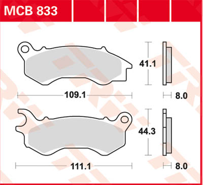 Trw Kit De Plaquettes De Frein, Frein À Disque Mcb833srm - Image 3