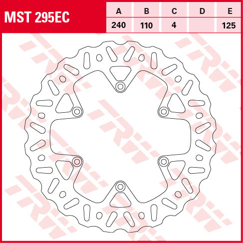 TRW Remschijf, remschijven voor de moto, MST295EC