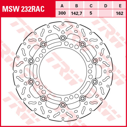 TRW Remschijf, remschijven voor de moto, MSW232RAC