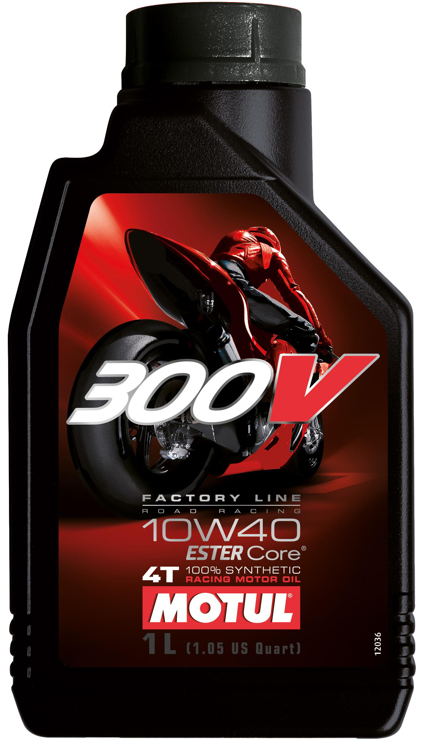  MOTUL 10W-40 synth&eacute;tique 300V Factory road racing, Huile moteur 4 temps, 1 litre 
