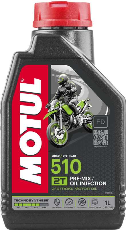 MOTUL 2T semi-synthetisch 510, Motorolie, 1 liter