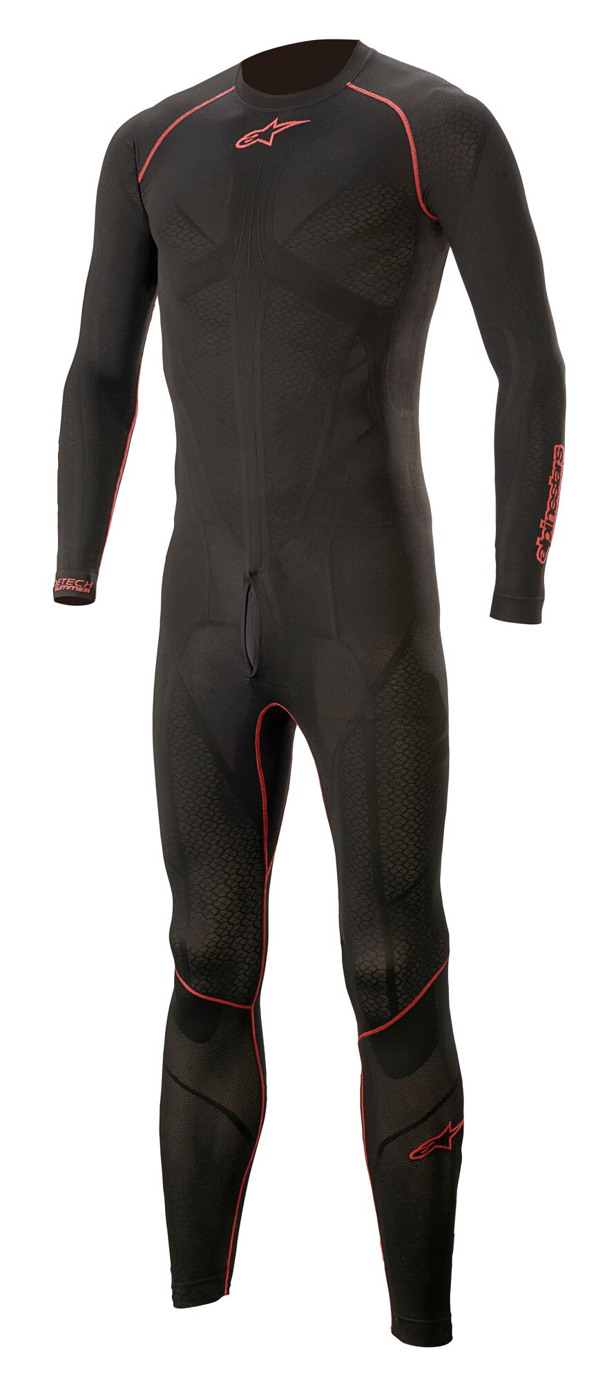 ALPINESTARS Ride Tech Lite 1 PC Undersuit, Thermopak voor op de moto, Zwart-Rood