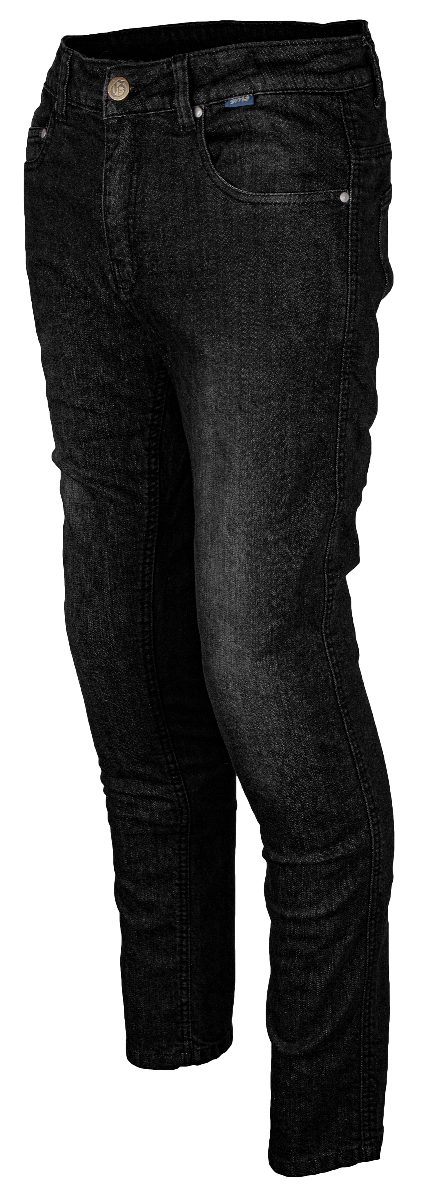 GMS Rattle Slim, Men's motorcycle jeans, Black length 36