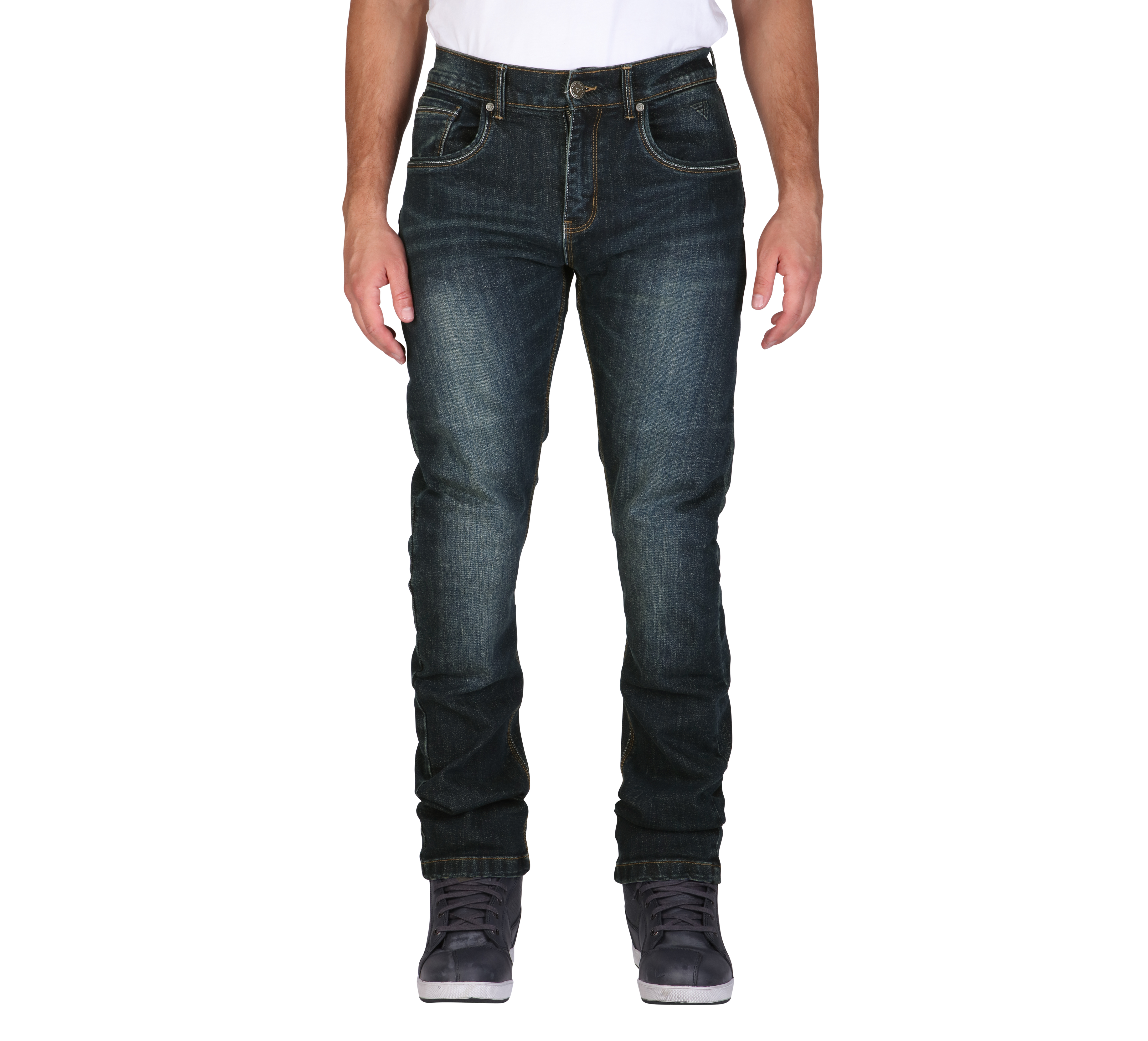 MODEKA Glenn II, Motorjeans heren, Stone Wash Blauw Lengte 32