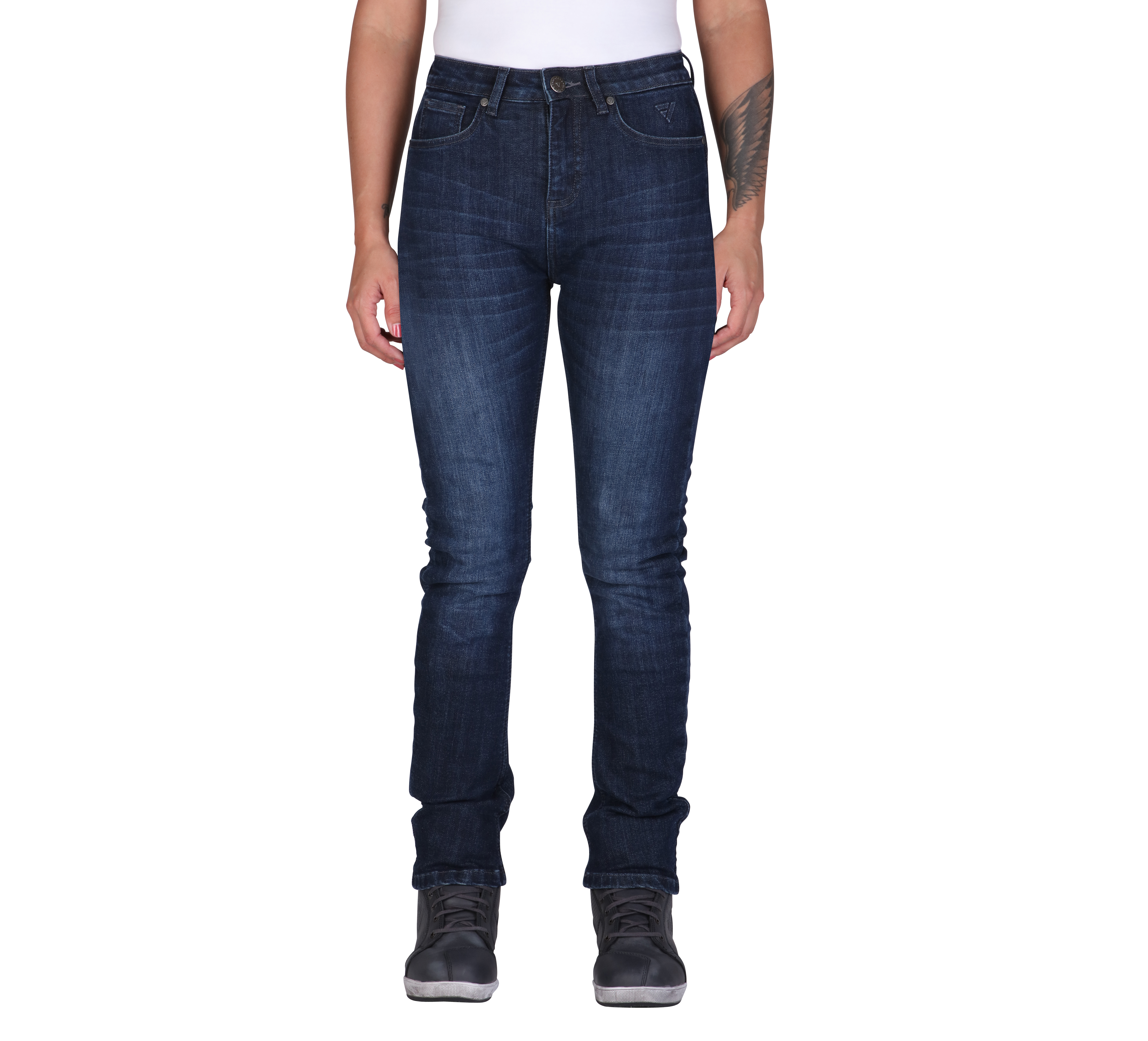 MODEKA Tabera Lady, Motorjeans dames, Soft Wash Donker Blauw Lengte 30