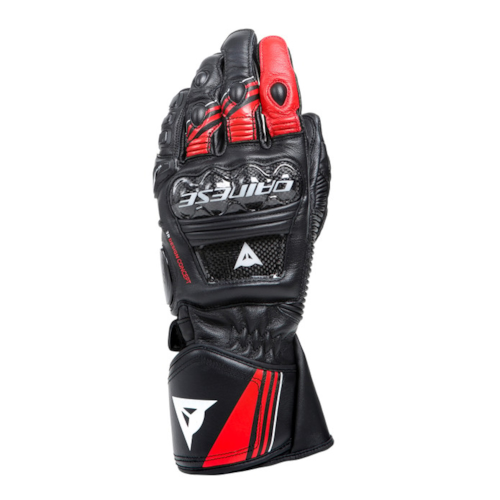 Dainese Druid 4 Leather Gloves Black Lava Red White - Maat XS