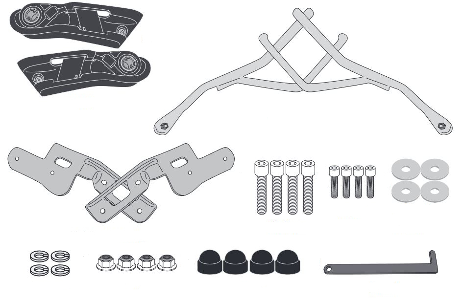 GIVI TR Remove-X Zadeltashouders, Motorspecifieke bagage, TR2157