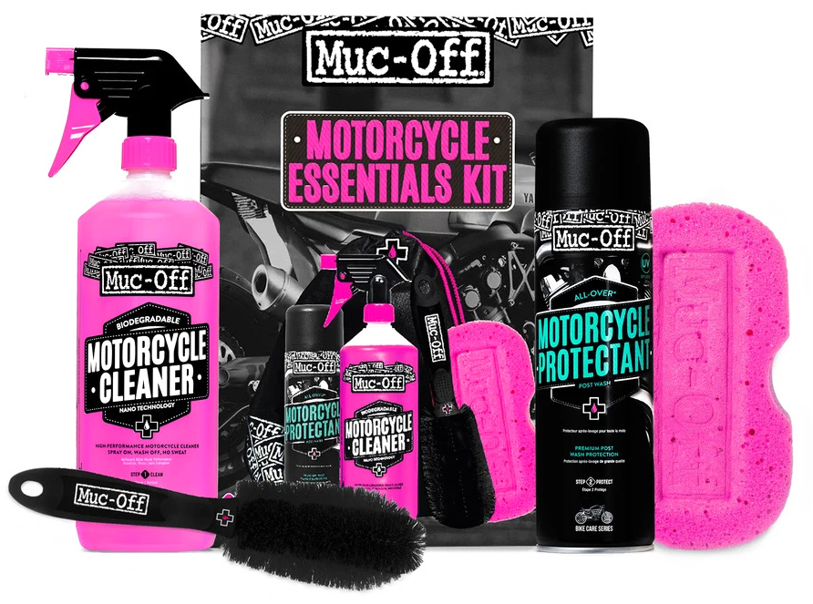 MUC-OFF Motorcycle Essentials Kit, Shampoo en kuismiddel voor de motorfiets