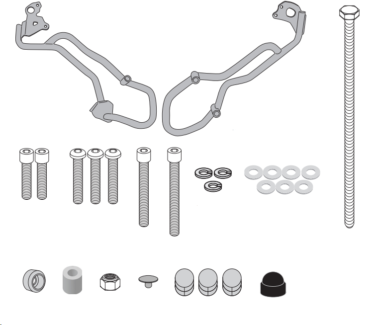 GIVI Pare-carter, Crash bars pour la moto, TN2159B Acier revêtu de poudre noire bas