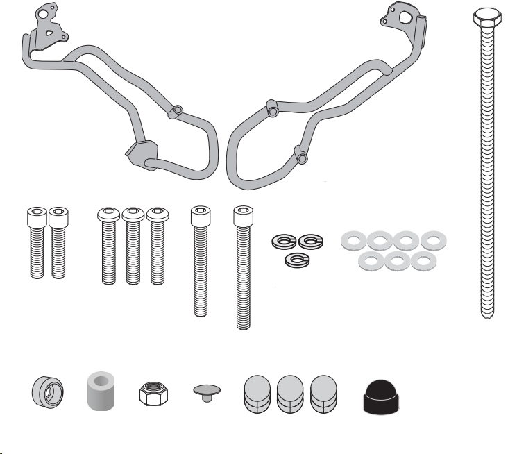 GIVI Pare-carter, Crash bars pour la moto, TN2159B Acier revêtu de poudre noire bas