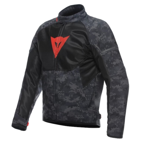 Dainese Ignite Air Tex Jacket Camo Gray Black Fluo Red 44