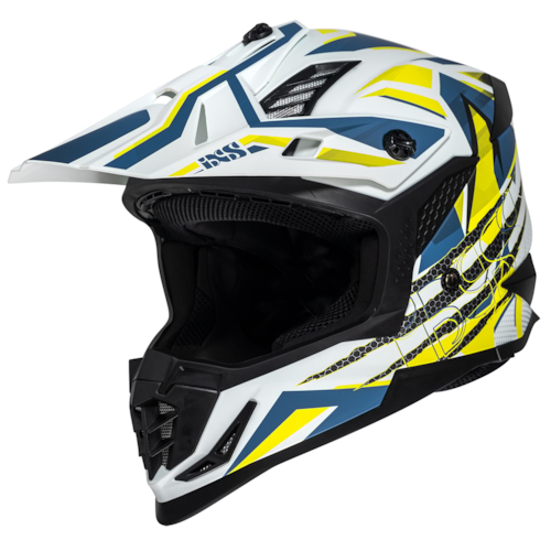 IXS IXS363 2.0, Motocrosshelm, Mat Wit Blauw